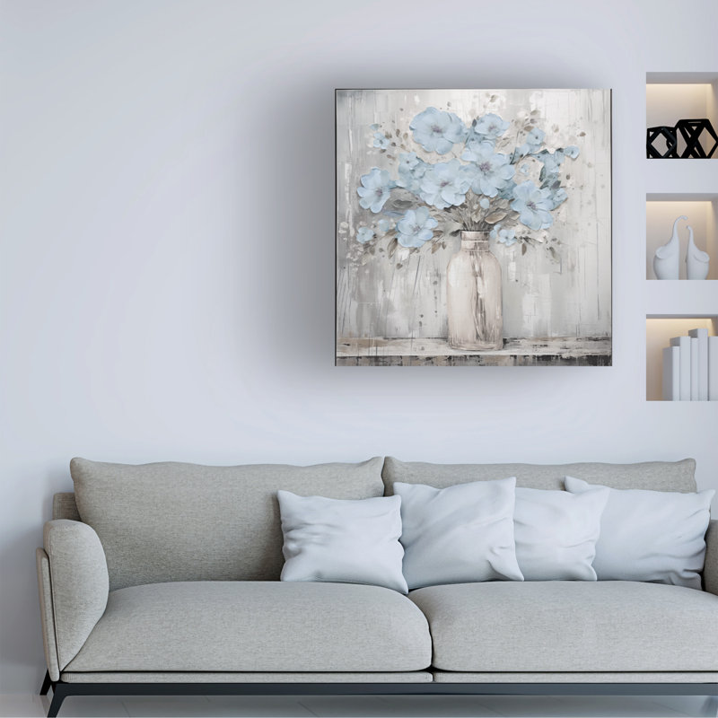 Art sur toile «Bachelo Sasha bleu», H 14 po x l 14 po