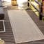 Tan Modern Outdoor Jute Look Rug, Bordered Easy to Clean Rug For Patio, Balcony, Decks & Garden-1094675081