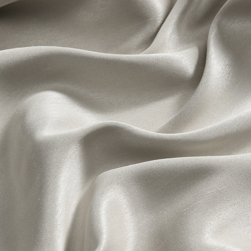 Ardmore Polyester Room Darkening Single Curtain Panel, Silver, 52" W x 108" L