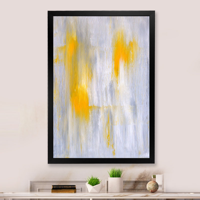 Fusion de l'abstrait - Peinture, Cadre photo noir, H 20 po x l 12 po