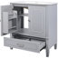 Meuble-lavabo de 30 po avec lavabo en céramique, charme rétro gris, porte silencieuse, armoire et tiroir à options de rangement abondantes, meuble-lavabo Allure Grace, grande tablette de porte réglable-1081031173-1081031177