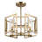 Marco 4-Light Semi-Flush in Brushed Champagne Bronze with Clear Glass