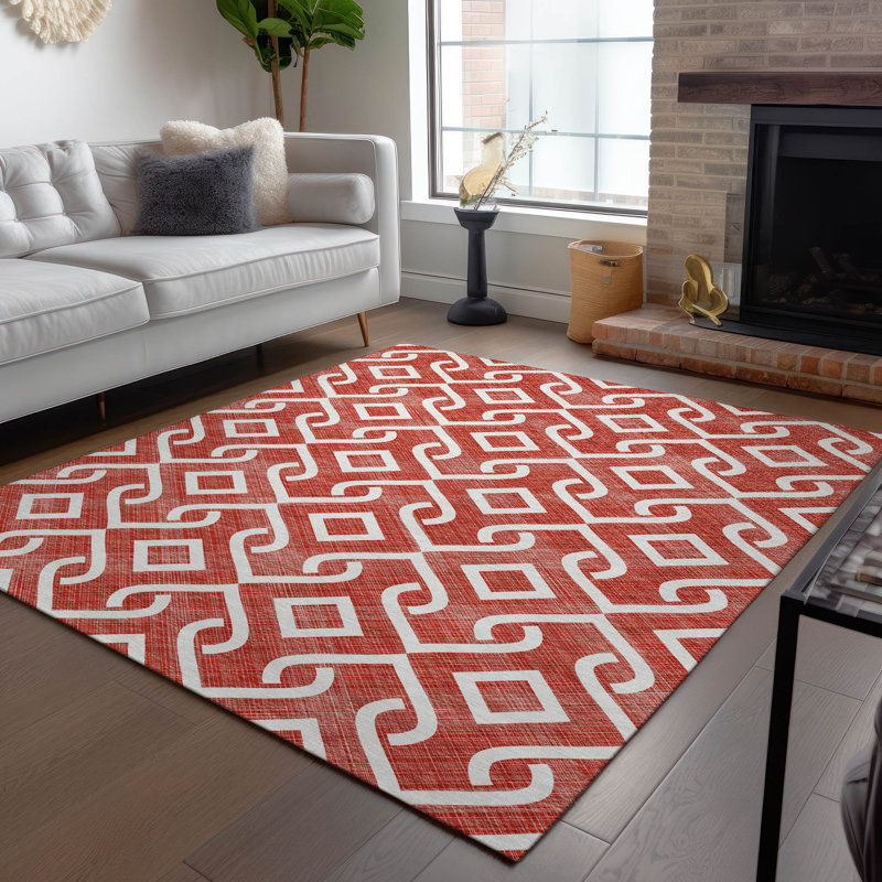 Tapis intérieur / extérieur rectangulaire avec envers antidérapant Fontane, Rectangle 10 pi x 14 pi