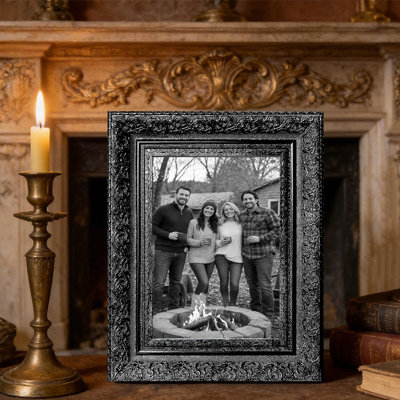 Black 1PC Decorative Picture Frame for 5" x 7" Photos and Office Decor