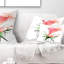 Croquis rose rose avec calice vert - coussin décoratif imprimé floral-89812303-29894708