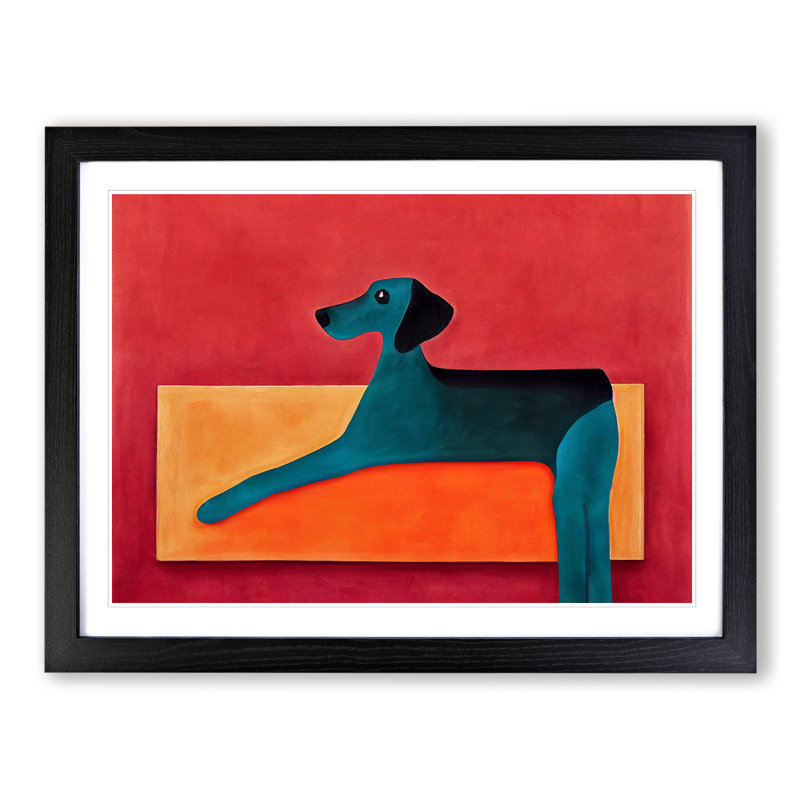 Dog Abstract Vol.4 - Framed Print, Black, 25cm H x 34cm W