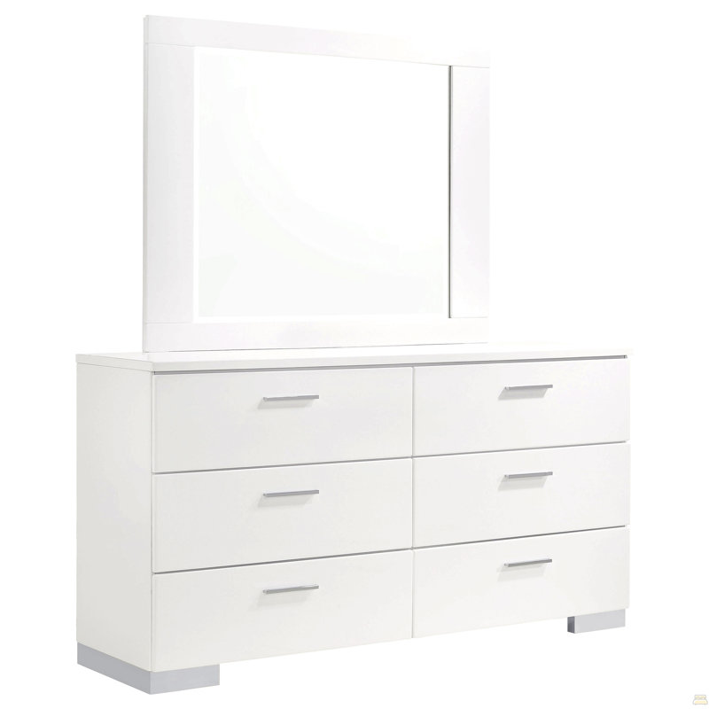 Commode 6 tiroirs avec miroir Dulcey