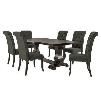 Biyron 6 - Person Trestle Dining Set