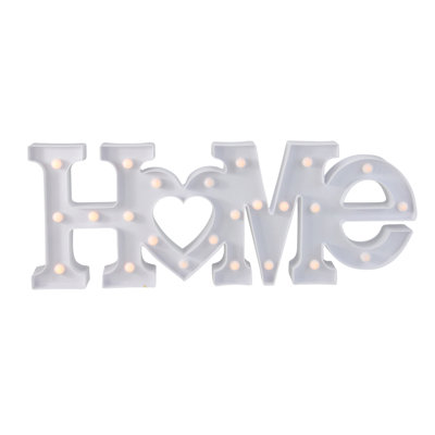 20.5" White Home LED Marquee Wall Sign