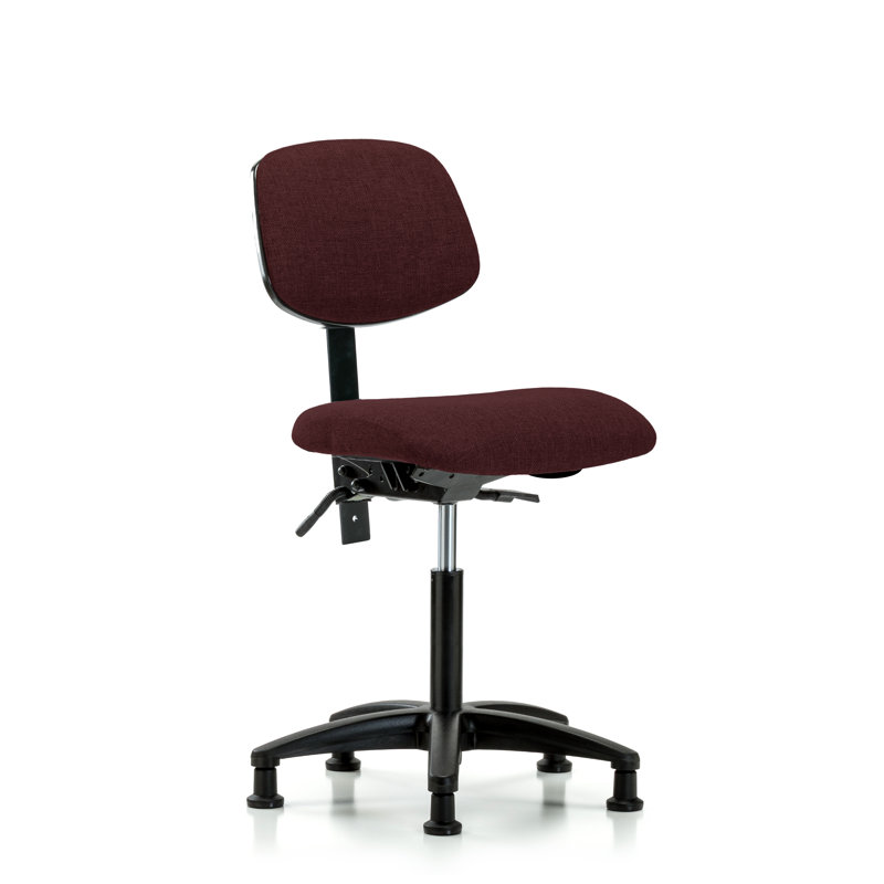 Candice Task Chair, Burgundy, Casters, Tilt Included