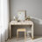 3-in-1 Vanity Desk With Flip Mirror, 2 Drawers, Gold Metal Accents And Storage Space-620705198