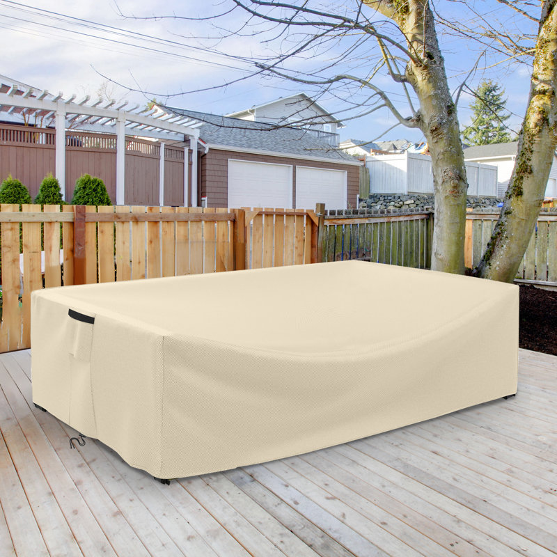 Housse de protection extérieure 600D en PVC imperméable et résistant au froid, beige