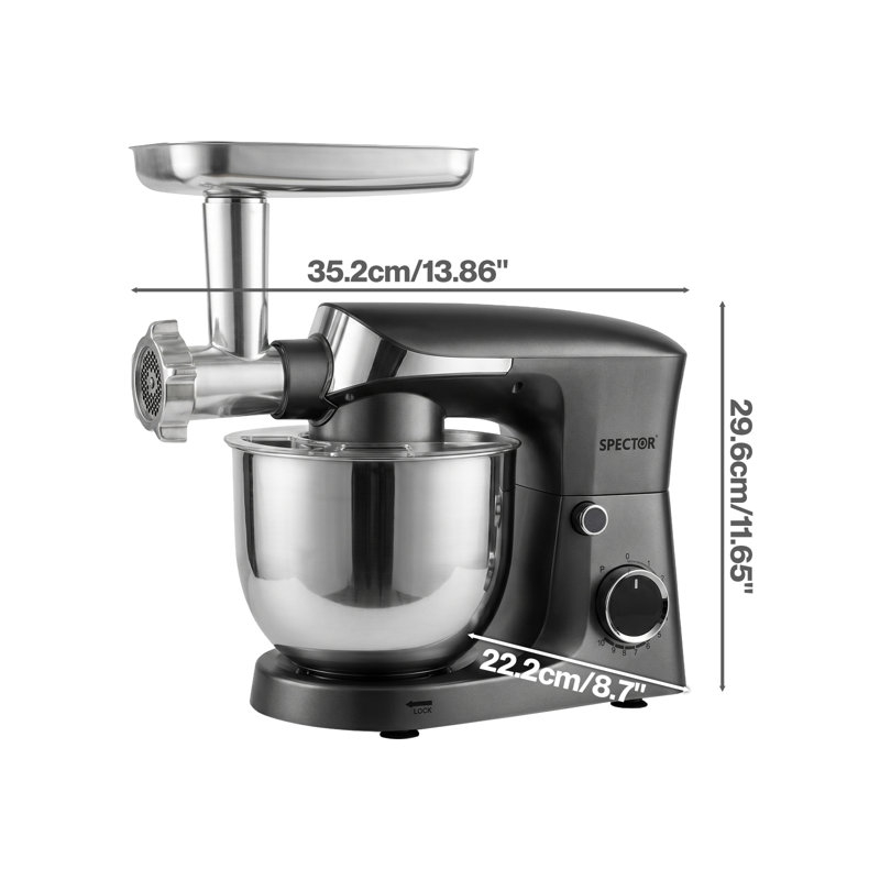 Spector 9 in 1 Stand Mixer 1500W Food Mixer Meat Grinder Kitchen Machine 5.5L