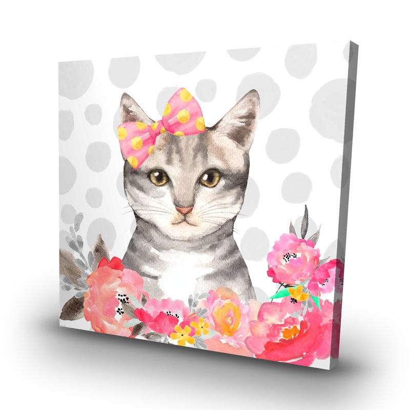 Charming cat - 32"x32" art on canvas