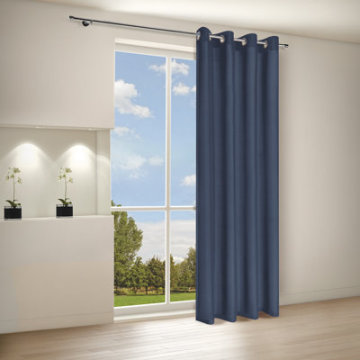 Eyelet Room Darkening Single Curtain