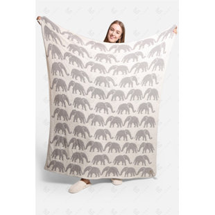 Elephant Pattern Luxury Soft Throw Blanket