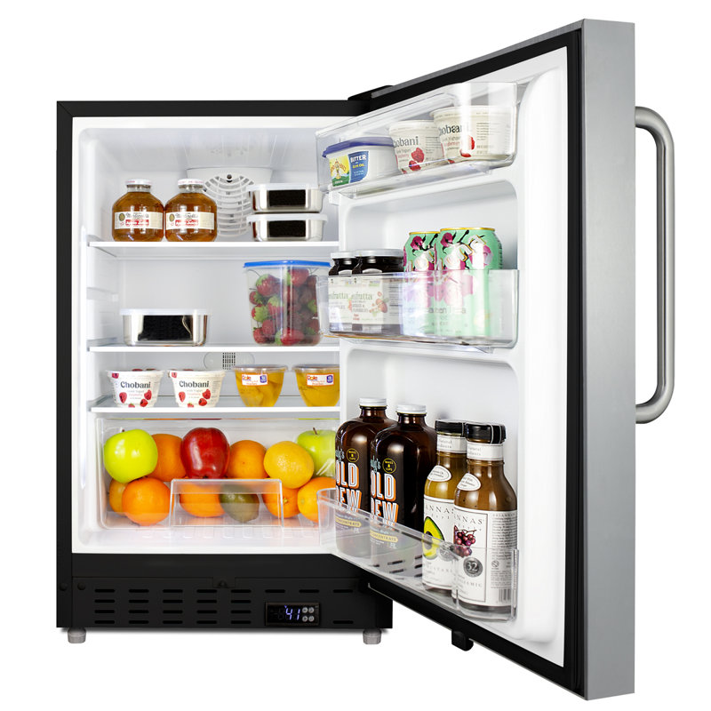 Summit Appliance 3.53 Cubic Feet Mini Fridge, Stainless Steel