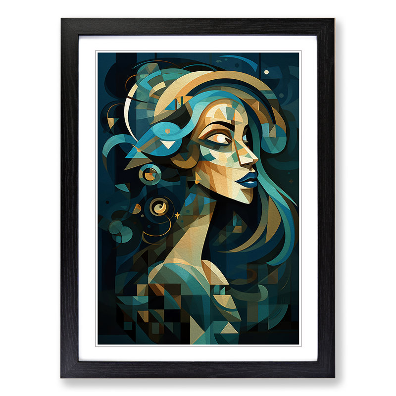 Single Picture Frame Wall Art, 64cm H x 46cm W, Black Framed