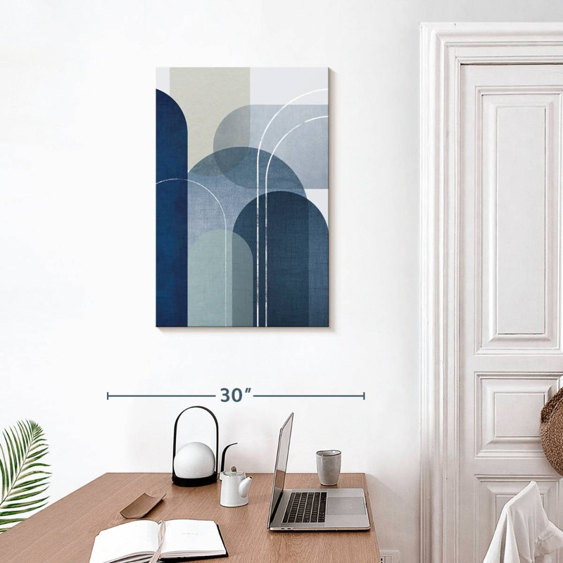 Avery Blue Linen Mountains II, H 30 po x l 20 po