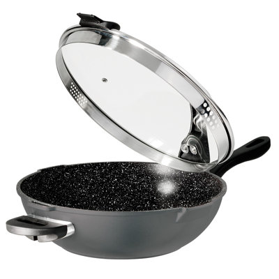Future 32cm Non-Stick Aluminum Wok with Lid