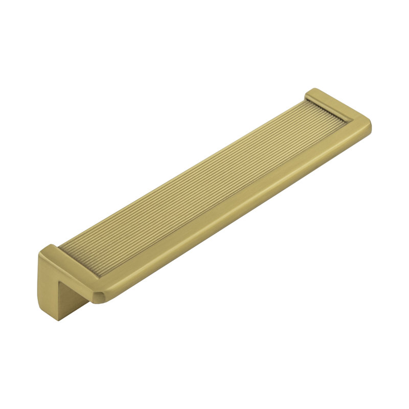 Bijou Linea Collection Pull 3 Inch Center to Center, Brushed Golden Brass