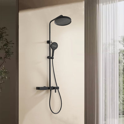 Modern 3-function Shower Set,Includes a 3-function Hand-held Shower Head,CUPC-Certified Valve, Anti-Scald Pressure Balance