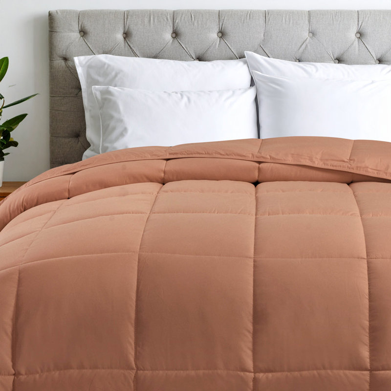Insert de couette en duvet synthétique réversible Blue Nile Mills Classic, Édredon simple TG, Chameau
