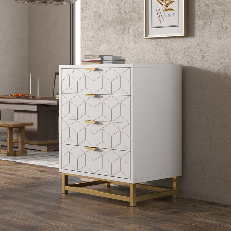 Table de chevet Reginna, Blanc