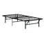 Structure de lit pliable en acier noir, taille simple, sans outil