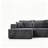 92.5" Modular Sectional Compression Sofa, U-shaped Modern Corduroy Couch Set No Assembly Required Left Grey-237849189-237849191
