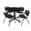 Table de salle de repos Nicklo, chaises empilables 4 M-32668458-32668455