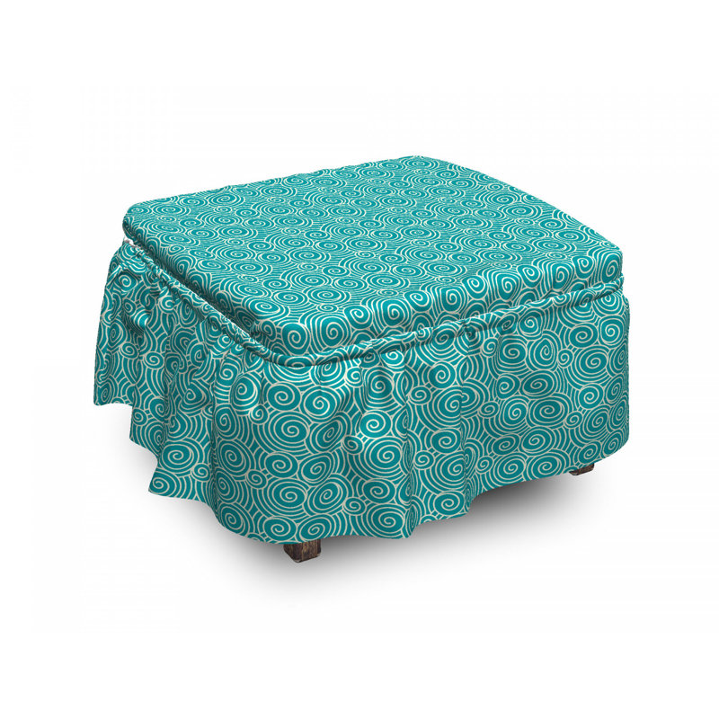 Housse pour repose-pieds à tourbillons oriental