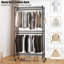 35.5'' Carbon Steel Rolling Clothing Rack