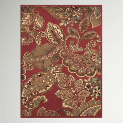 Needham Machine Woven Paisley Area Rug
