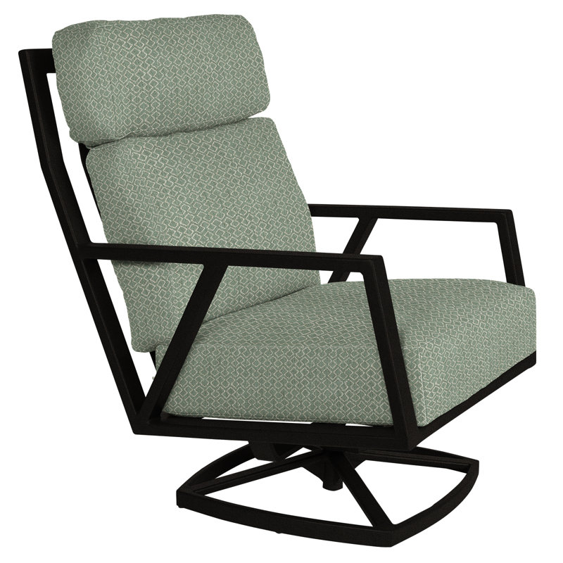 Aris Outdoor Rocker Chair, Carbon Black, Flagship Stone Sunbrella®