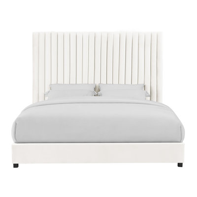 Arabelle White Velvet Bed In UK