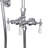 Abbey Chrome Exposed Wall Mount Shower Faucet Set with Hand Shower (Valve Included)