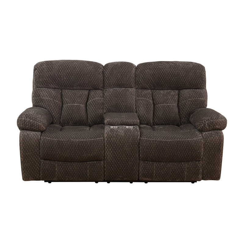 Espresso Recline Trio Fleece Living Room Recliner Intelligent LOVESEAT