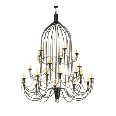 Lustre traditionnel/classique à 20 lumières de style bougie