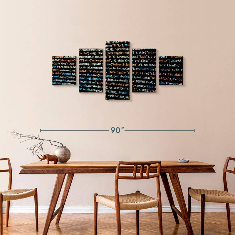 Coding, 34" H x 74" W
