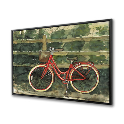 Riding in the Woods by Bicycle - Bike Canvas Home Decor