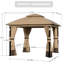 Louvre Steel Double Roof Soft Top Gazebo With LED Lighting And Bluetooth Speaker,Netting And Pravicy Curtains-1883358972-1883358962