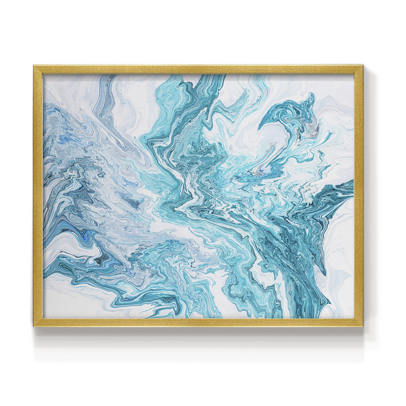 Tide Pool - Impression encadrée - Restickable, H 8 po x l 10 po, Doré