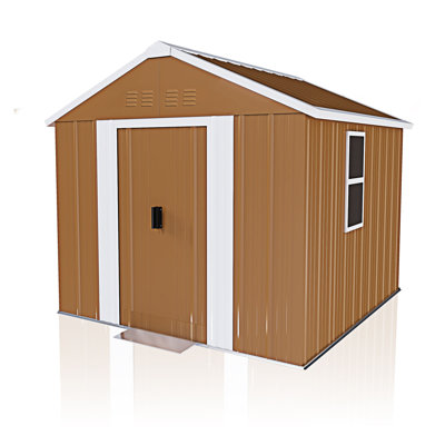 Remise de rangement extérieure avec fenêtres, porte verrouillable et ventilation
