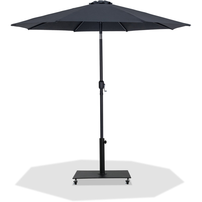 Parasol de patio en tissu / aluminium avec base Chavelle