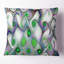 Motif blanc-vert avec des tourbillons - coussin imprimé abstrait-30616003-30616000