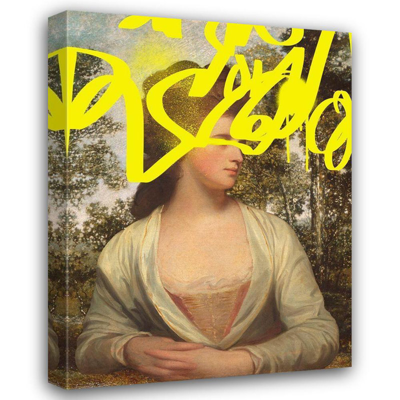Art sur toile tendue par Trinx Barnes, Victor, titré: Portrait caché IV, H 47 po x l 36 po