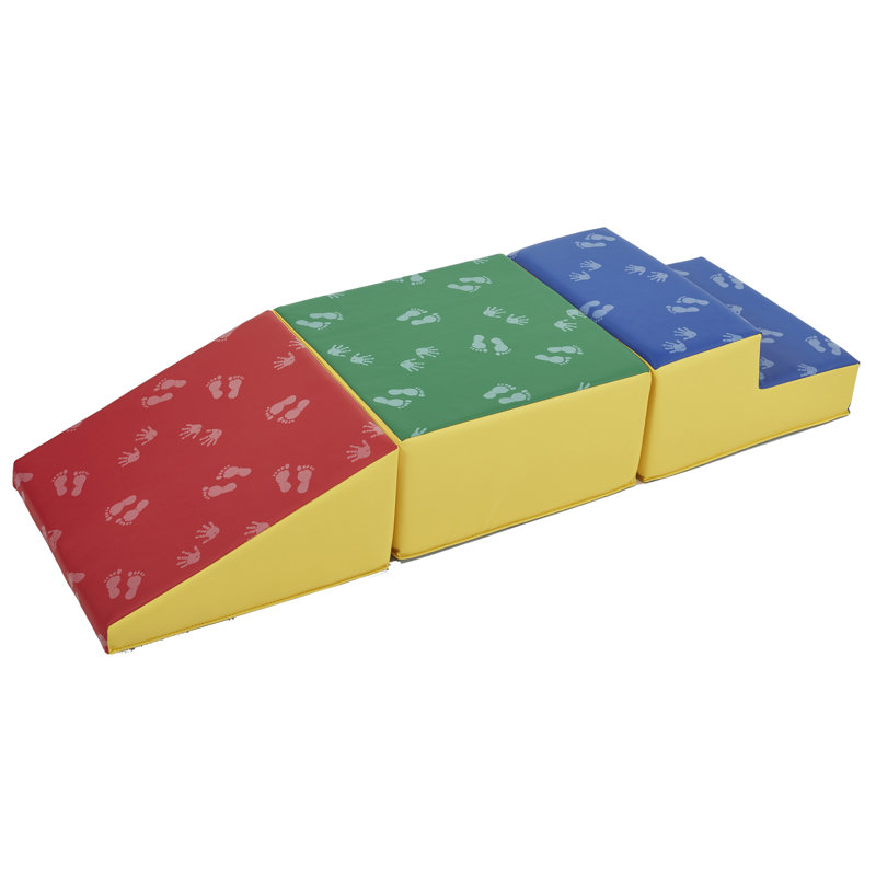 Ensemble de jeu 3 pièces ECR4Kids SoftZone, H 8 po x l 16 po x P 48 po, Bleu