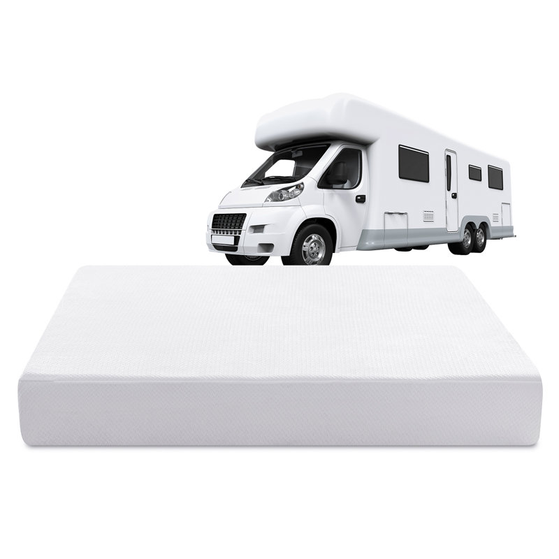 Alwyn Home Pacifica White RV Memory Foam MattressMedium Firm Feel, Breathable Memory Foam, Certified Safe Foams & Fabric, Mattress in A Box