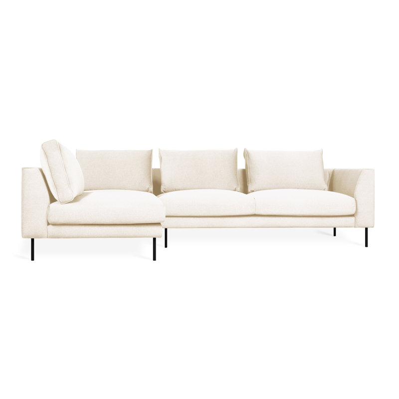 Renfrew Sectional, Left Hand Facing, Merino Cream  Polyester